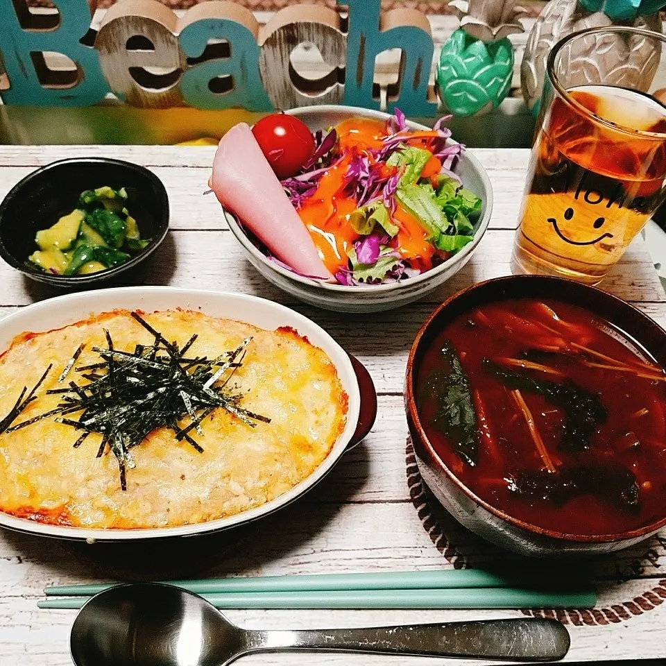 晩ご飯✨長芋豆腐グラタン🍚🍴|Laniさん