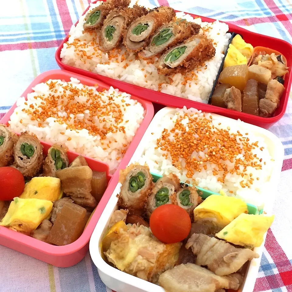  2015.6.24 インゲン巻きカツ弁当|Loackerさん