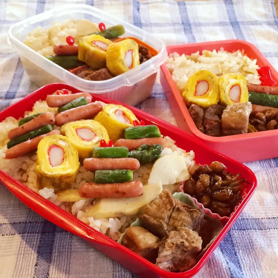 2015.4.20 筍ご飯もお向かいさんからのお弁当♪|Loackerさん