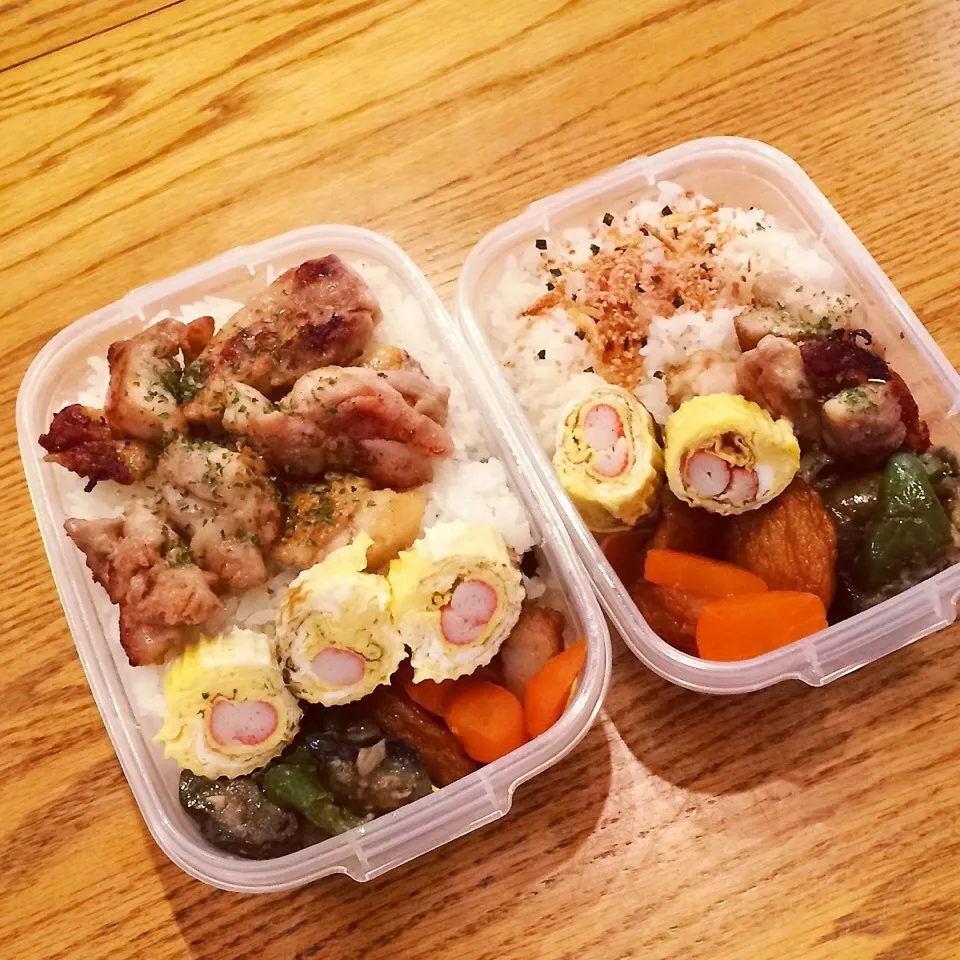 Snapdishの料理写真:2015.4.10 鶏モモの塩焼き弁当|Loackerさん