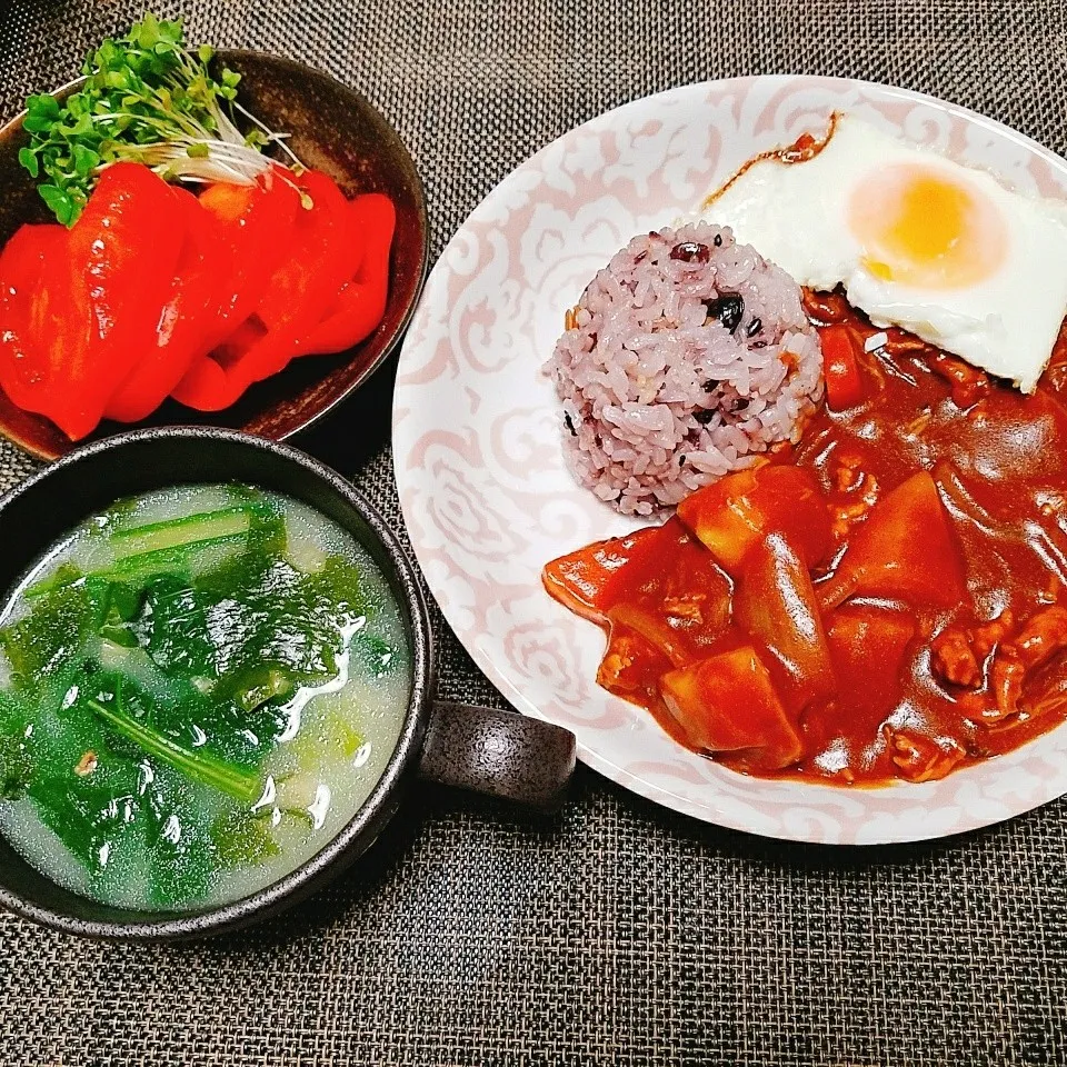 Snapdishの料理写真:晩ご飯✨ポークカレーライス👳🍛|Laniさん