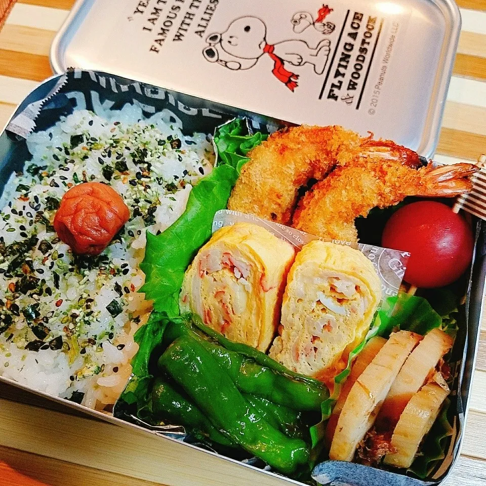 Snapdishの料理写真:お弁当🍱🍴エビフライ🍤|Laniさん