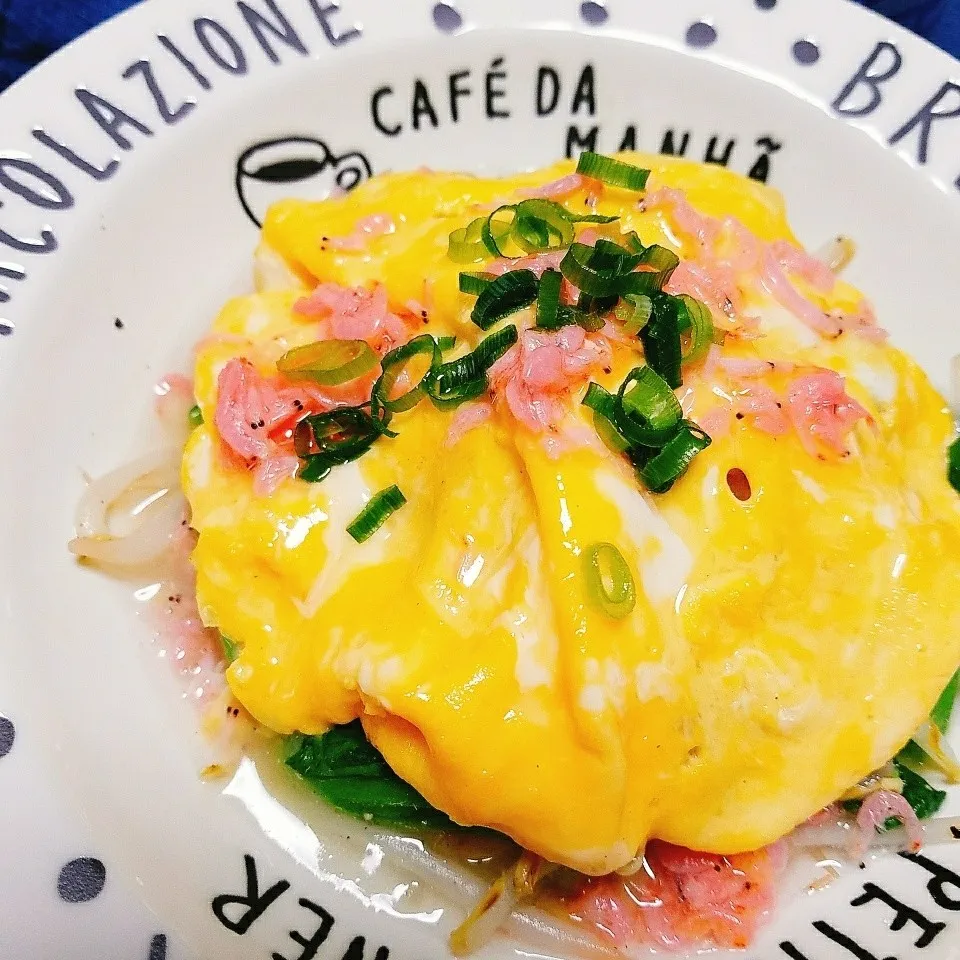 マネっ子✨もやしのトロ玉の塩あんかけ🍚🍴|Laniさん