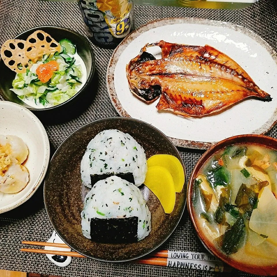 晩ご飯✨アジの開き🍚🍴|Laniさん