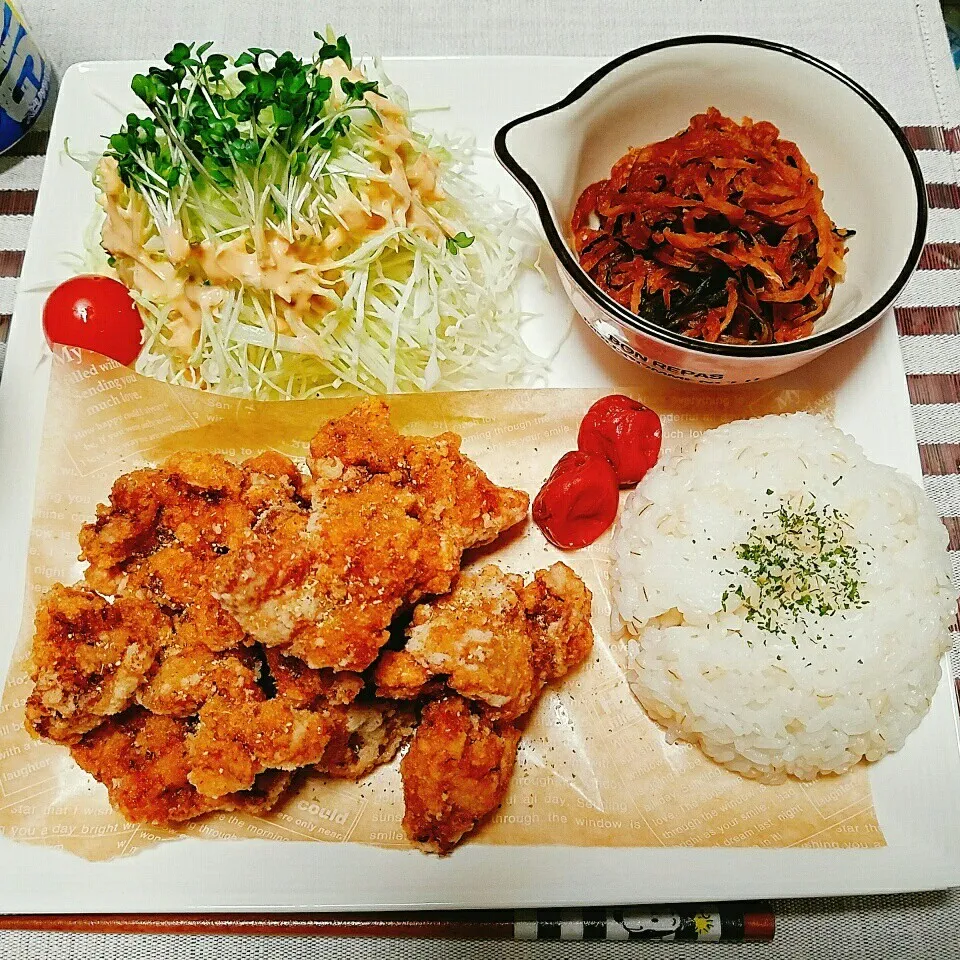 晩ご飯✨唐揚げ🍚🍴|Laniさん