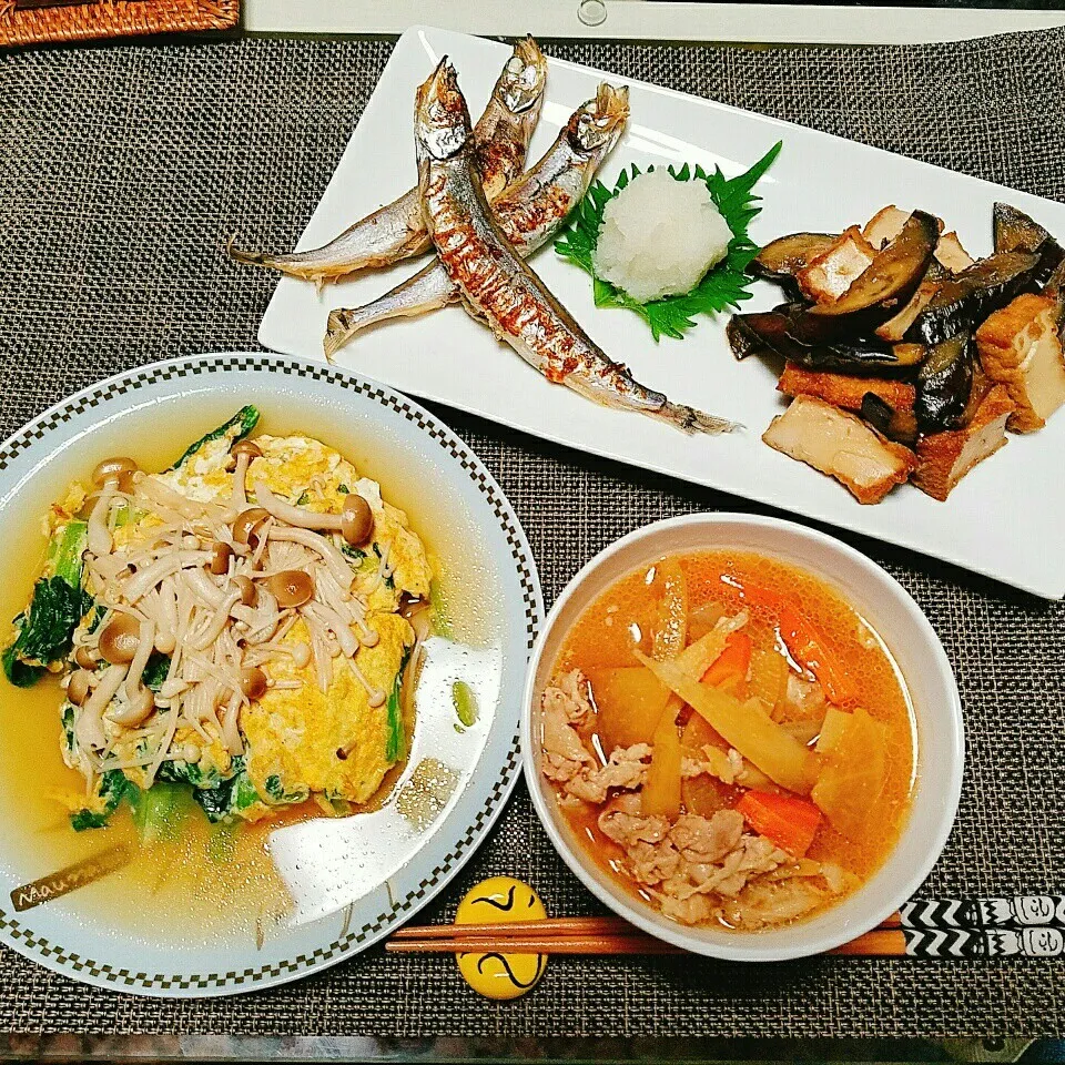 Snapdishの料理写真:晩ご飯✨ししゃも🍚🍴|Laniさん