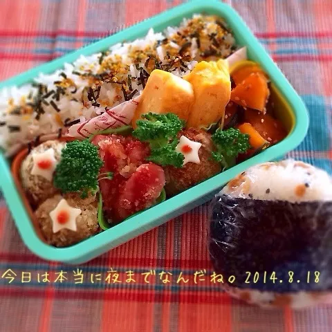 Snapdishの料理写真:J K 夏期講習弁当 2014.8.18|Loackerさん