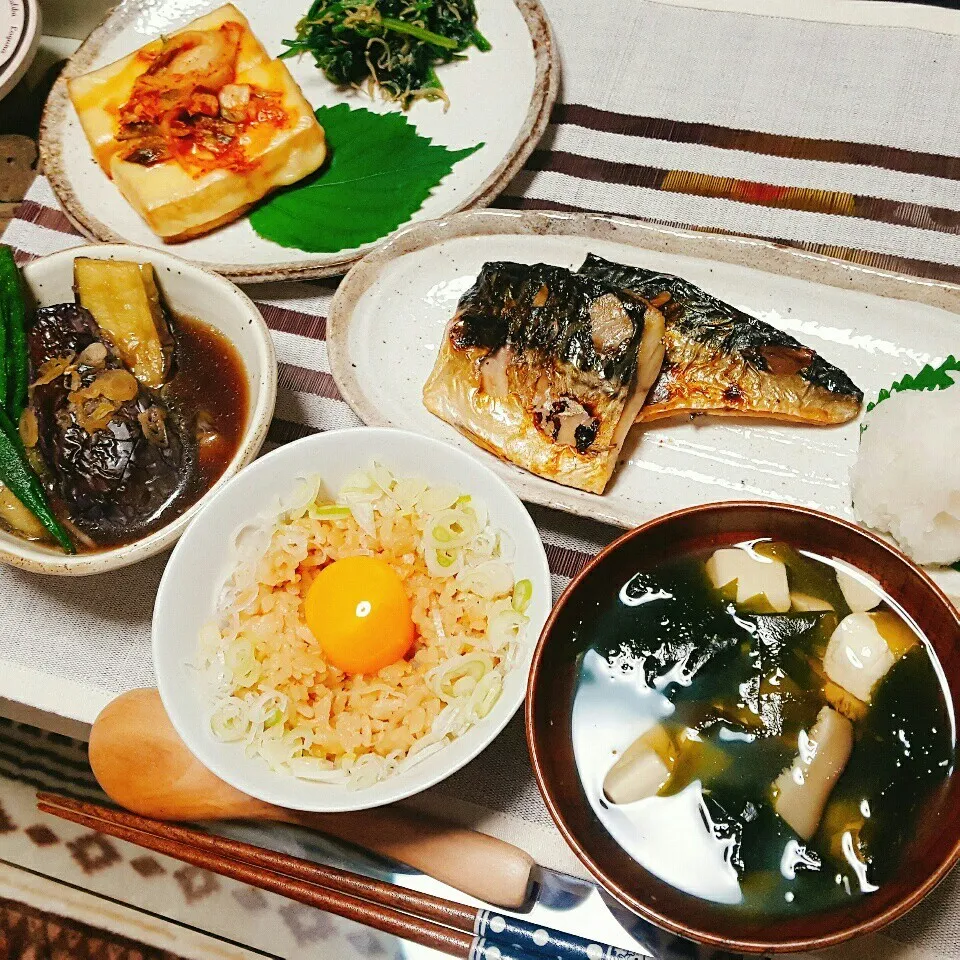 Snapdishの料理写真:晩ご飯🌃焼き鯖🍚🍴|Laniさん