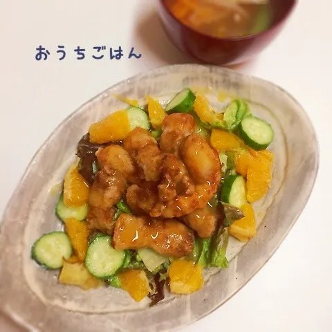 Snapdishの料理写真:2014.6.28 初！おうちでオレンジソース|Loackerさん