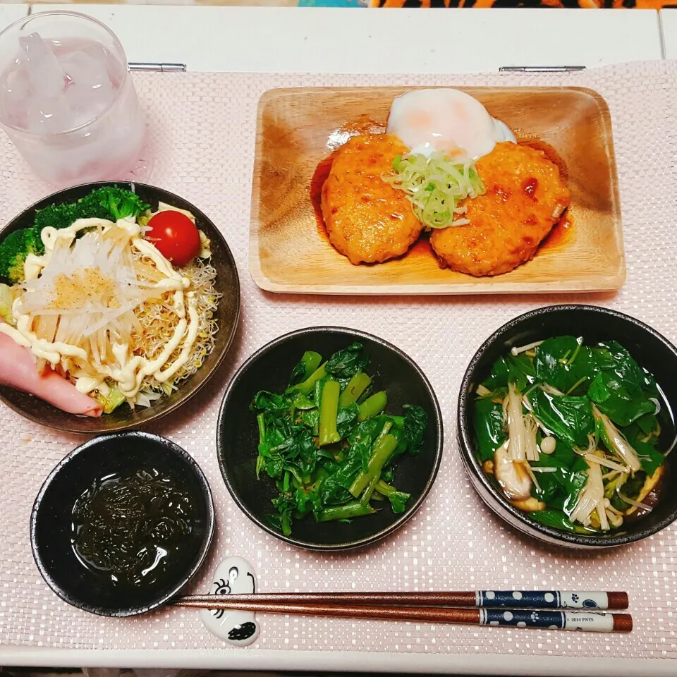 Snapdishの料理写真:高タンパク質晩ご飯🍚🍴|Laniさん