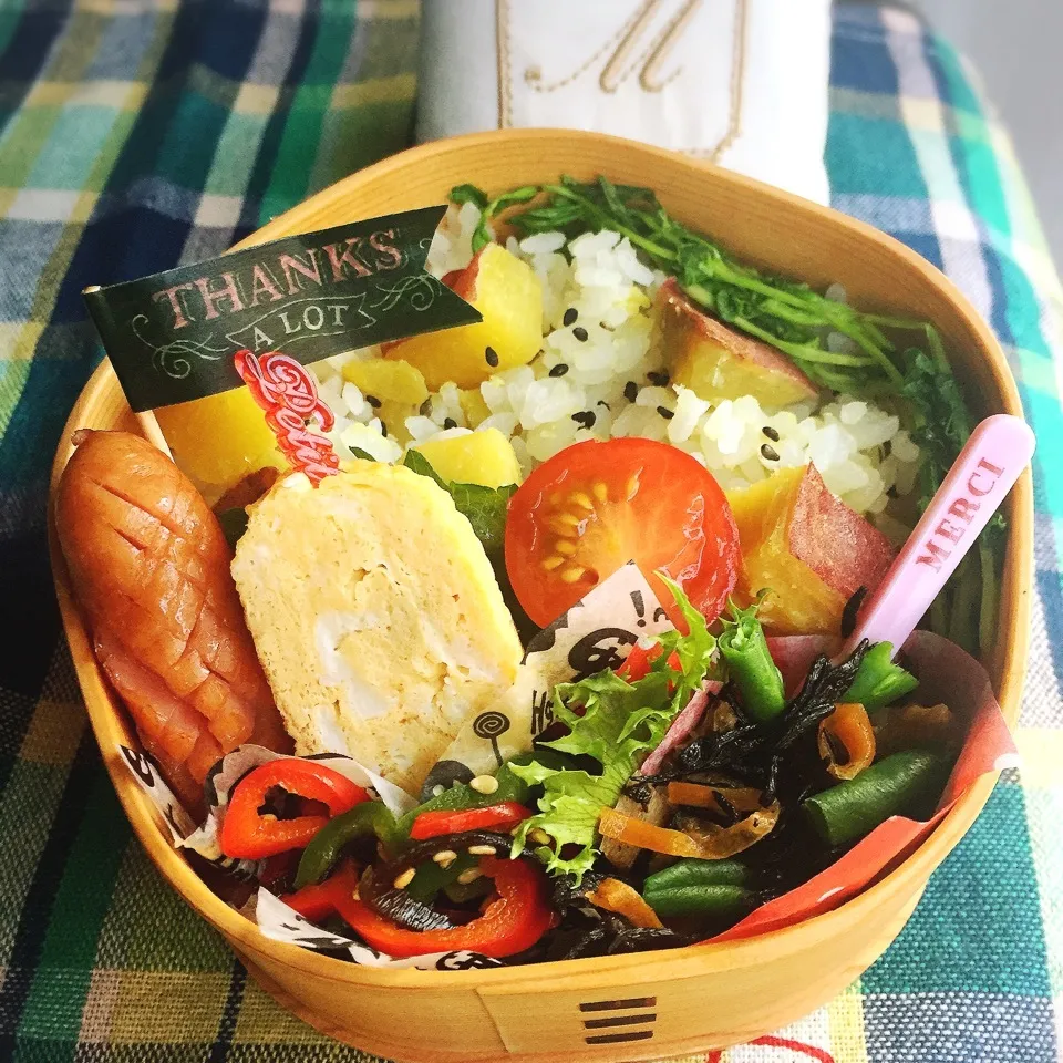 Snapdishの料理写真:さつまいもご飯❤️Bento|まいるさん