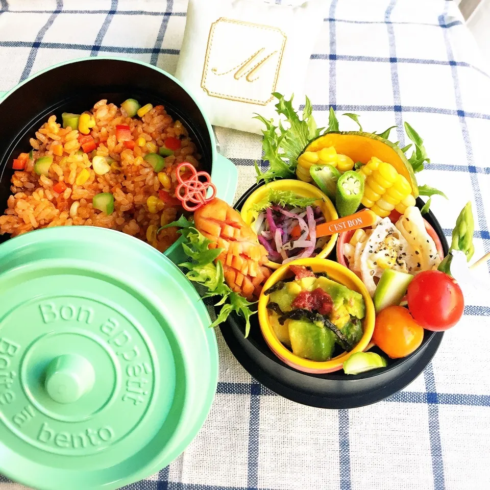 Snapdishの料理写真:野菜たっぷり❤️ケチャップライスBento|まいるさん