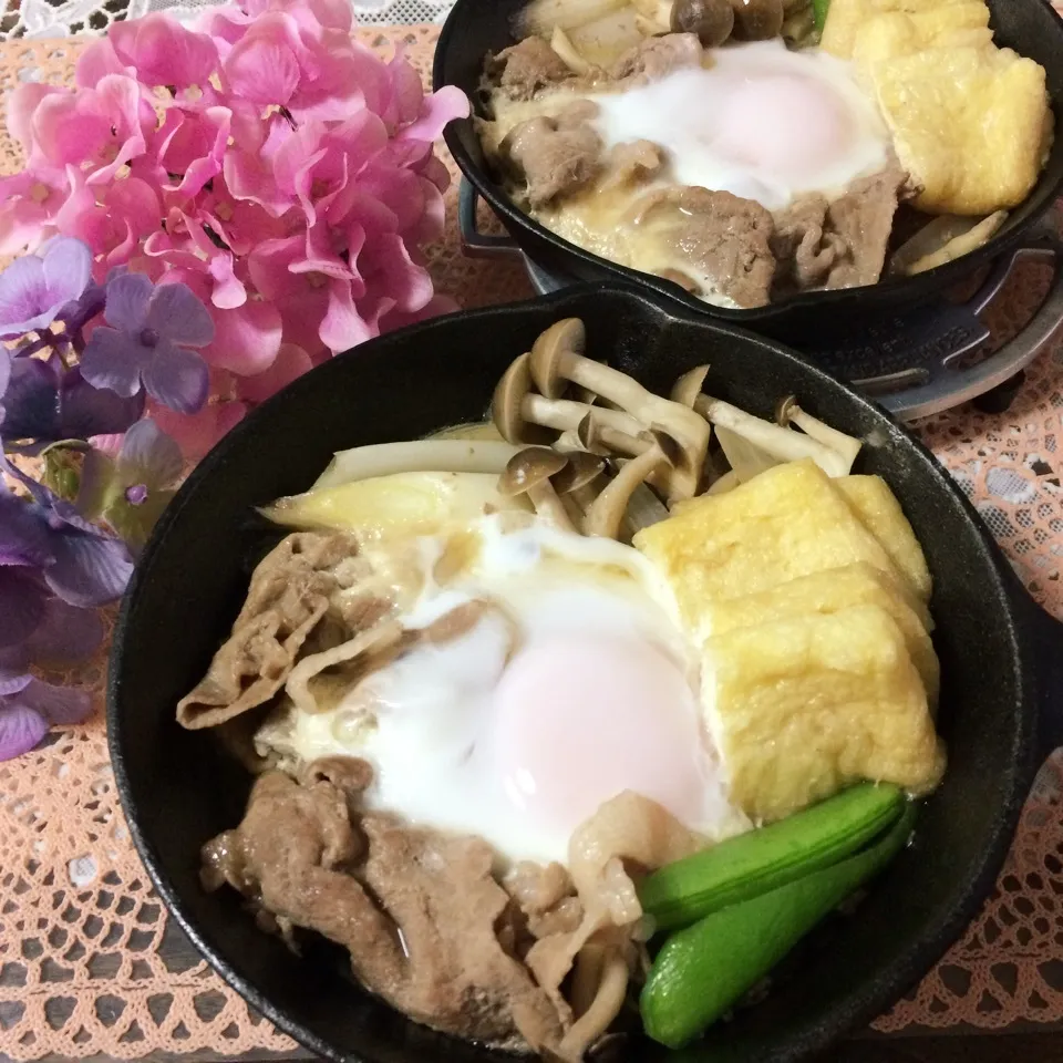 【スキレット部】やはりすき焼きは美味しいね〜💗|noeさん