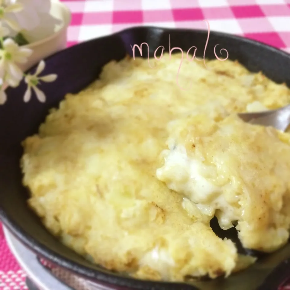 【スキレット部】ヤバウマななみんさんのカレーチ〜ズIN芋もち|noeさん