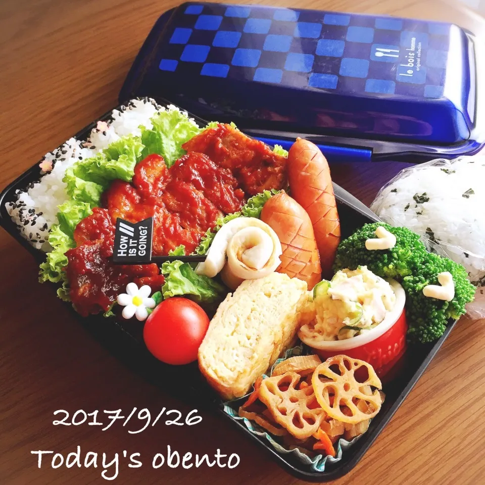 Snapdishの料理写真:9/26高3男子弁当〜SKAな(笑)火曜日弁当(๑⊙ლ⊙)ぷ|yukimiya7262さん