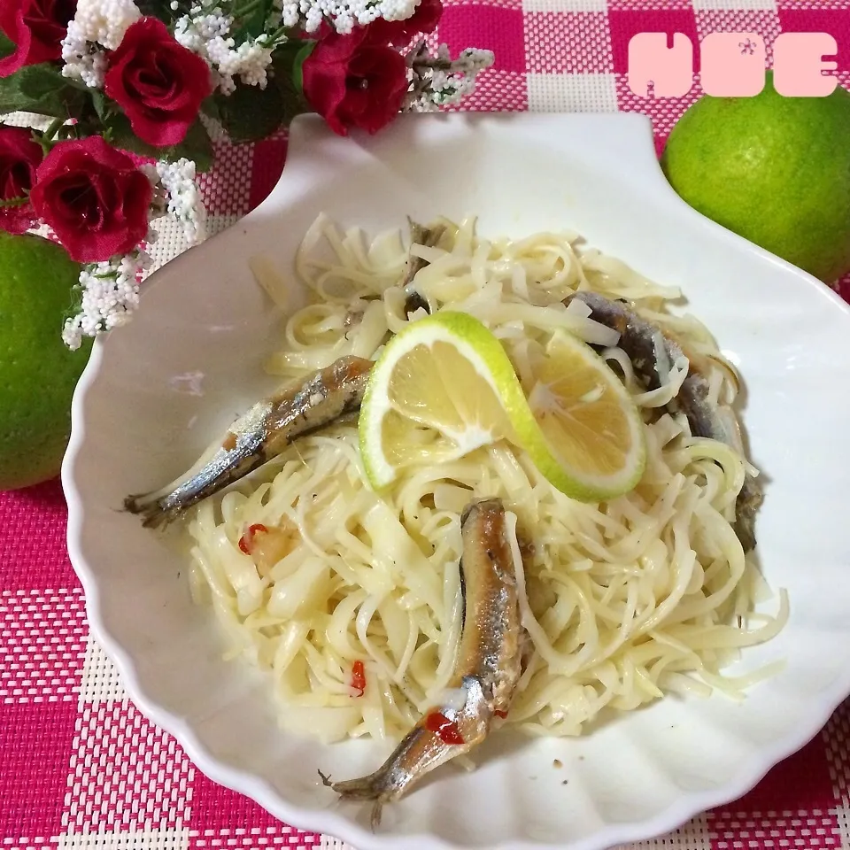 自家製オイルサ–ディンでカボスパスタ♡|noeさん