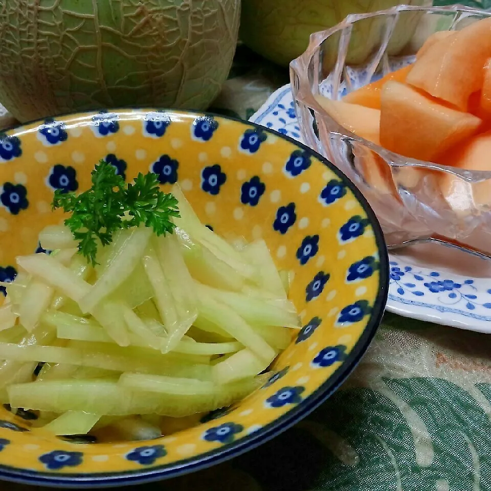 お得なﾒﾛﾝの皮の浅漬け🍈さっぱりんこ😁🎶|♡純子♡さん