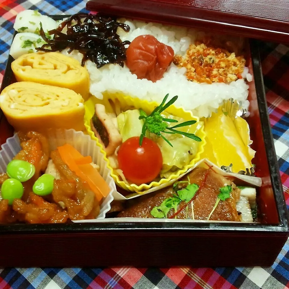 いつものお弁当🍱貝割れ大根がぺちゃんこ^^;|♡純子♡さん