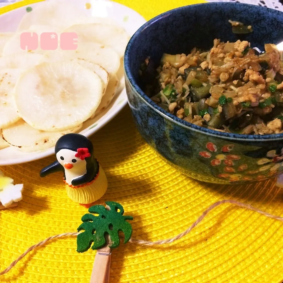 Snapdishの料理写真:食べたら、大根餃子カレー味♡巻いて食べてね♡|noeさん