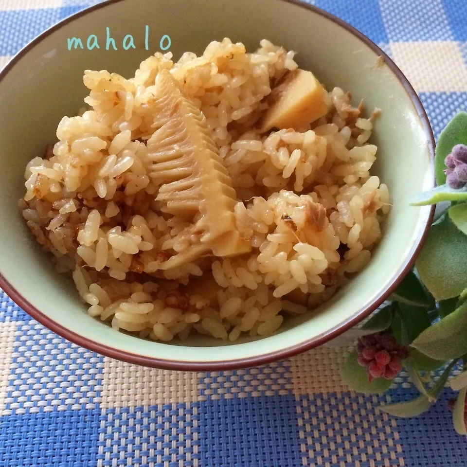 Snapdishの料理写真:えこなちゃんので、タケノコツナご飯だよ♡|noeさん