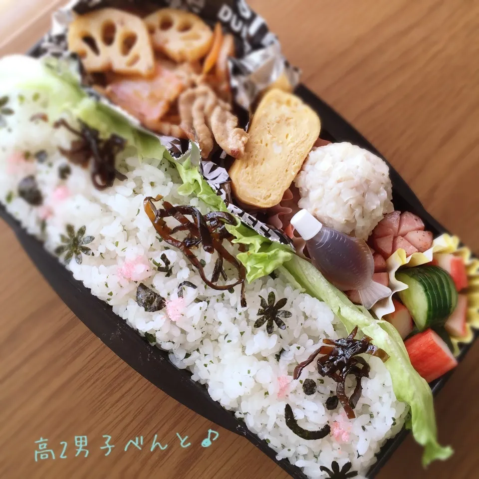 Snapdishの料理写真:高2男子弁当〜午後からのモチベーションについてww|yukimiya7262さん