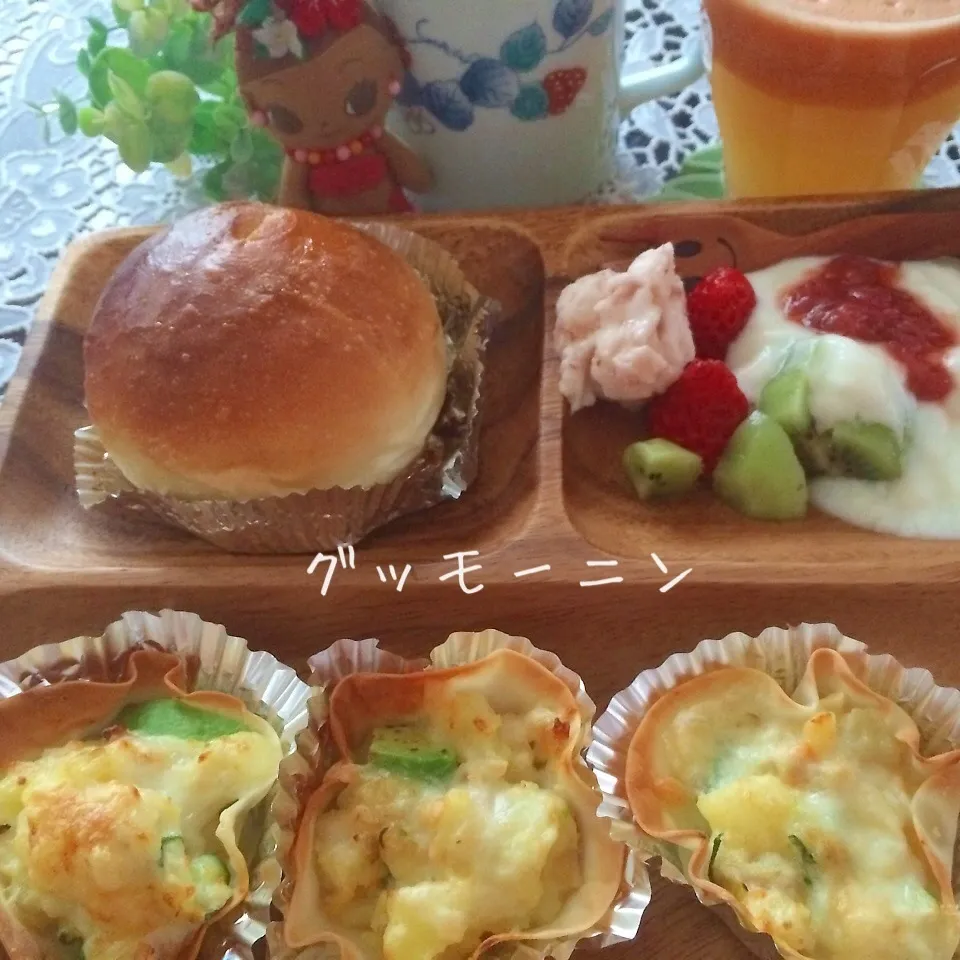 Snapdishの料理写真:[アボカド同好会]☆アボカドポテトサラダキッシュもどき☆|noeさん