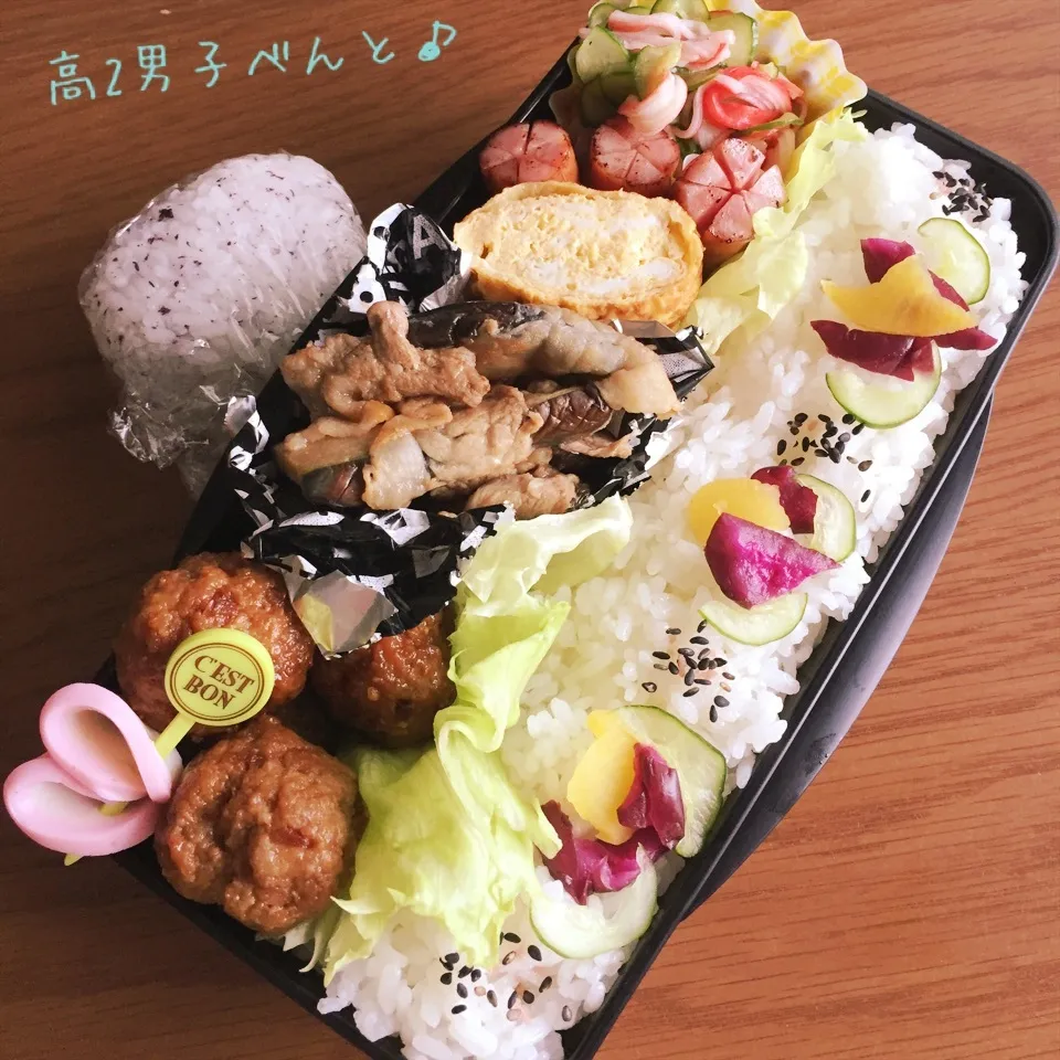 高2男子弁当〜少なめのはずが…(^_^;)|yukimiya7262さん