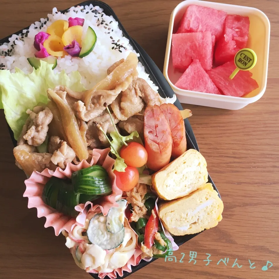 Snapdishの料理写真:高2男子弁当〜たくさんのお祝いありがとうございました！！|yukimiya7262さん