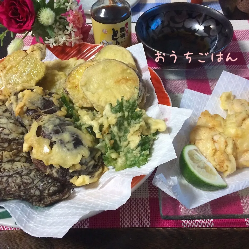 Snapdishの料理写真:大分と沖縄のコラボ天ぷら♡|noeさん