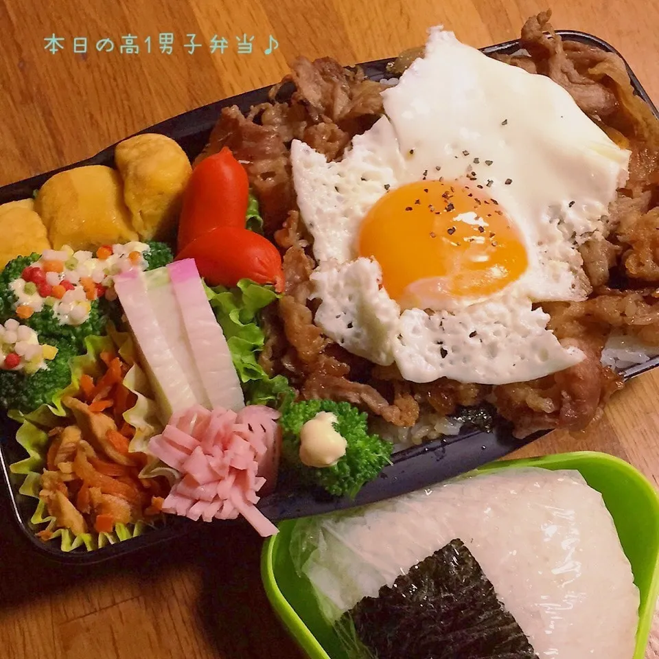 高1男子弁当〜スタ丼乗っけどーん☆|yukimiya7262さん