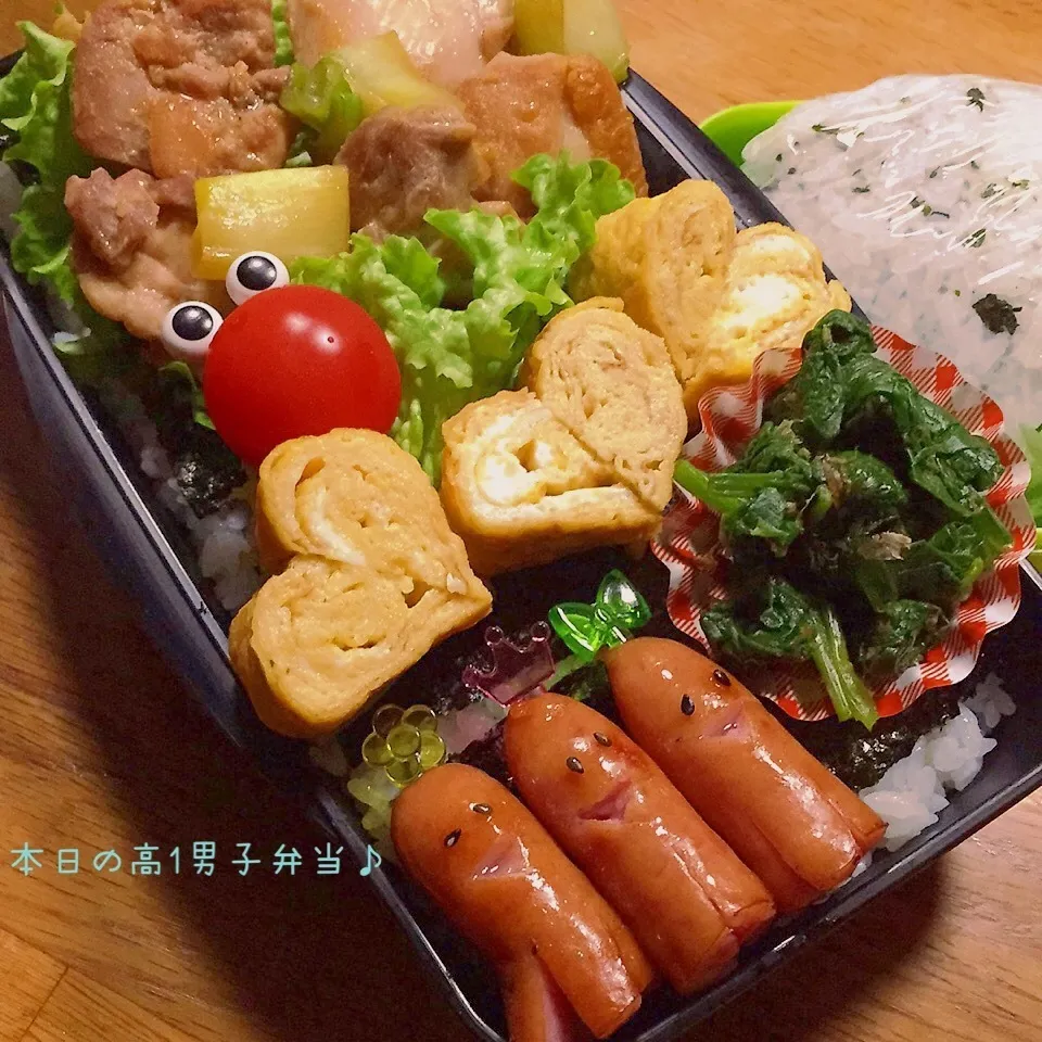 高1男子弁当〜いろいろ乗っけ過ぎ弁当(๑>؂•̀๑)|yukimiya7262さん