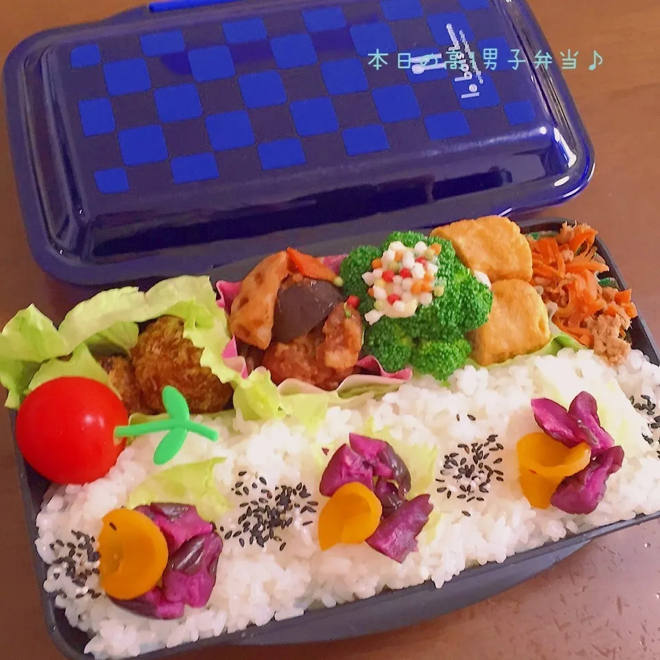 Snapdishの料理写真:高1男子弁当〜ぶぶあられつかったよー♡|yukimiya7262さん