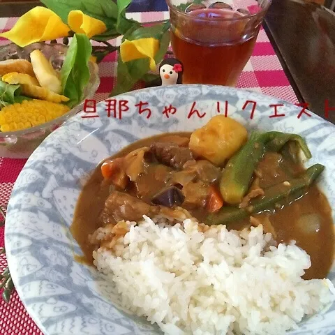 夏野菜カレーと燻製サラダ☆|noeさん