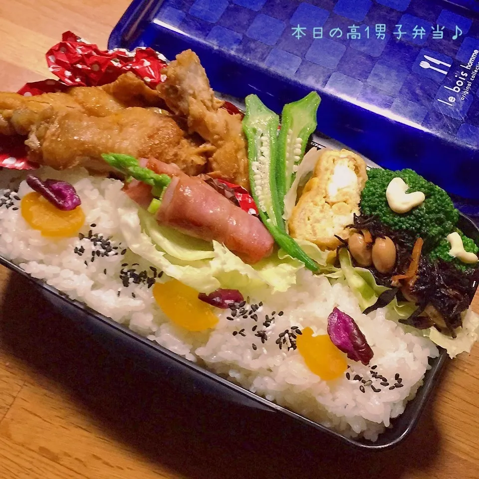 Snapdishの料理写真:高1男子弁当〜風邪ひきました…(x_x；)|yukimiya7262さん