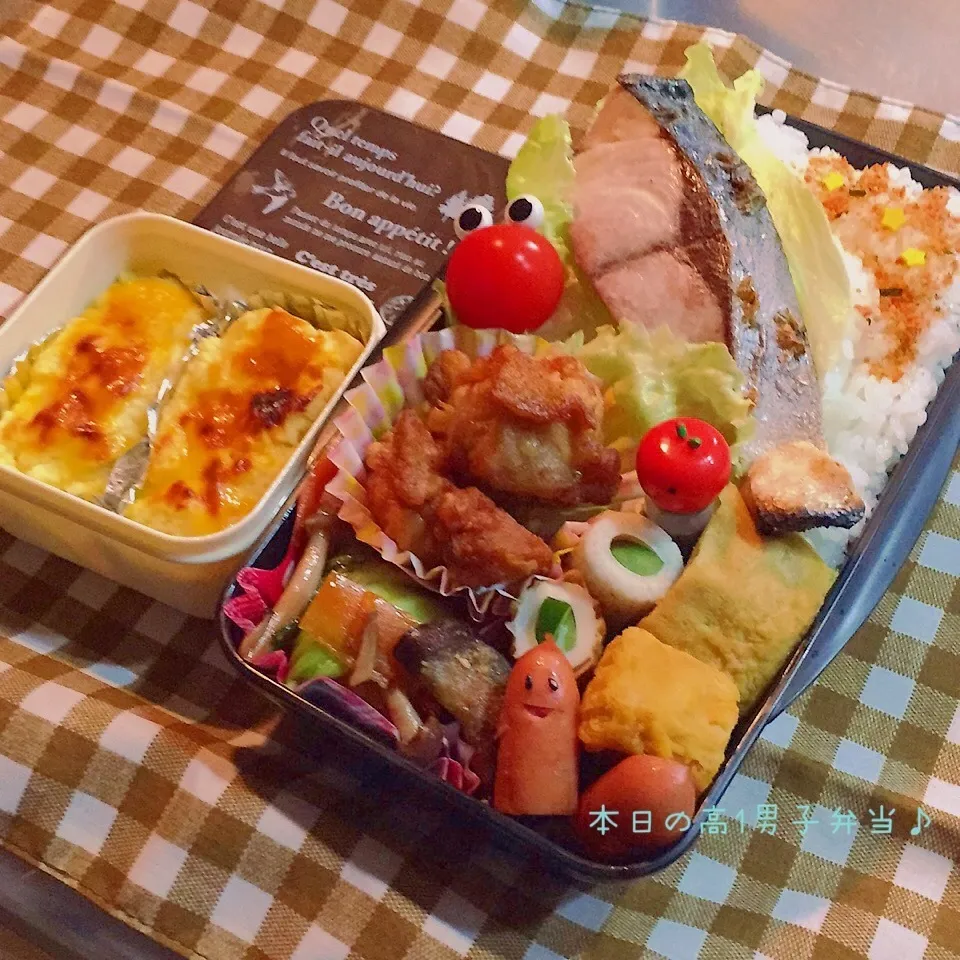 高1男子弁当〜スイートポテト付き( ´艸｀)|yukimiya7262さん