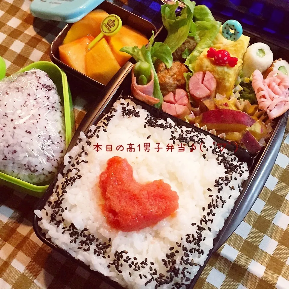 高１男子弁当〜メインはハート～(^з^)-♡なお弁当|yukimiya7262さん