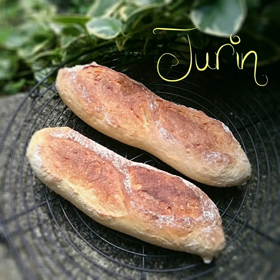 Snapdishの料理写真:たえちさんのパワー満タン petit baguette♥|Jurinさん