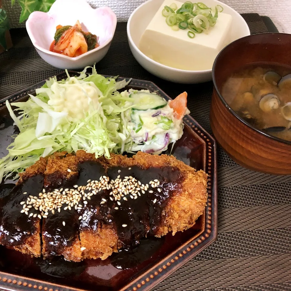 とんかつで夕ご飯|kazumi_a♡さん