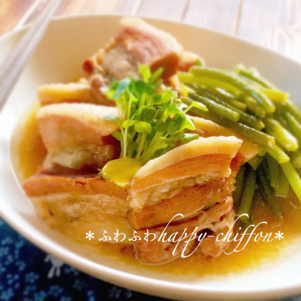 今年の初料理はこってり〜な、味噌味の豚の角煮。|＊チッチ＊さん