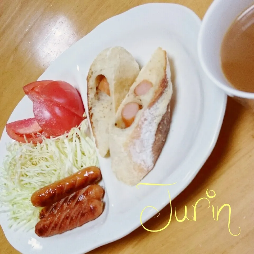 Snapdishの料理写真:バケット修行で 朝食♡♡|Jurinさん