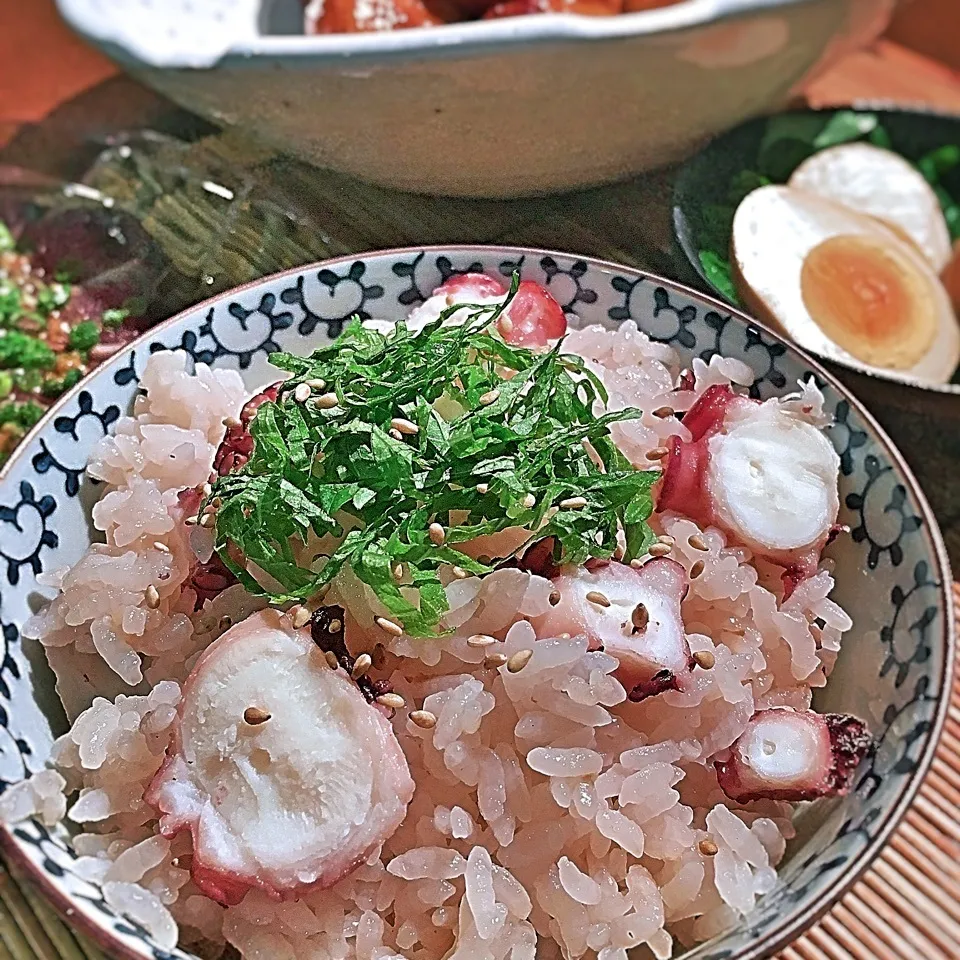 旨味たっぷりな♡たこの炊き込みご飯|可爱多さん