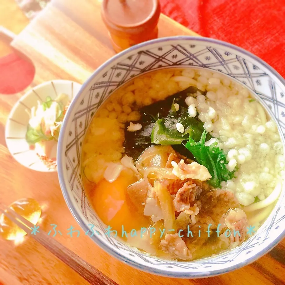 やっぱり大好き、肉ワカメうどん。|＊チッチ＊さん