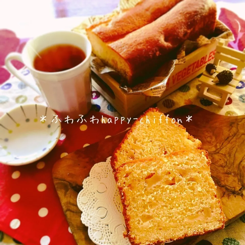 完成♪水切りヨーグルトと林檎のしっとりパウンドケーキ。|＊チッチ＊さん