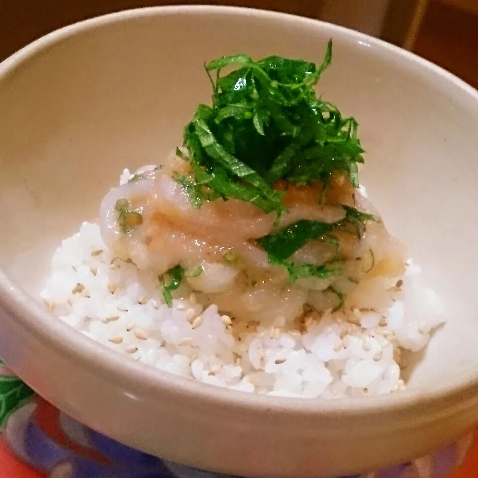 刻みわさびイカ明太丼からぁの茶漬けもンマッ♪|mi_neneco♪さん