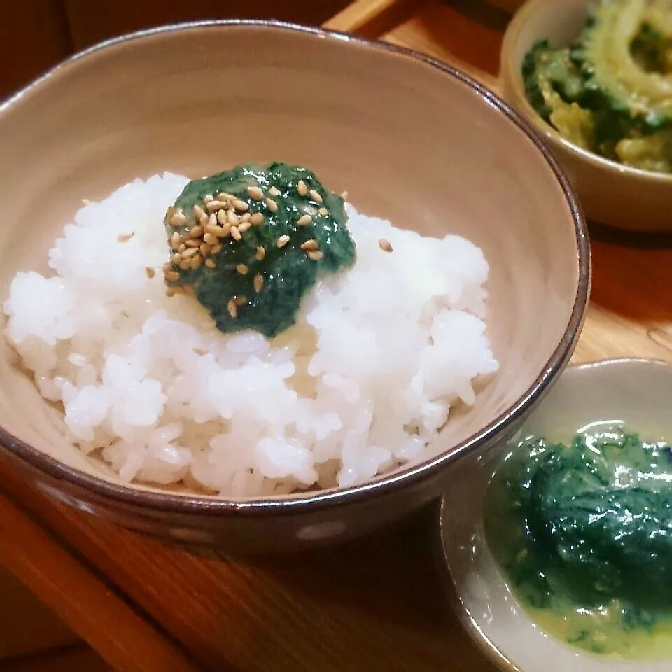 炊きたてご飯に大葉味噌♪|mi_neneco♪さん