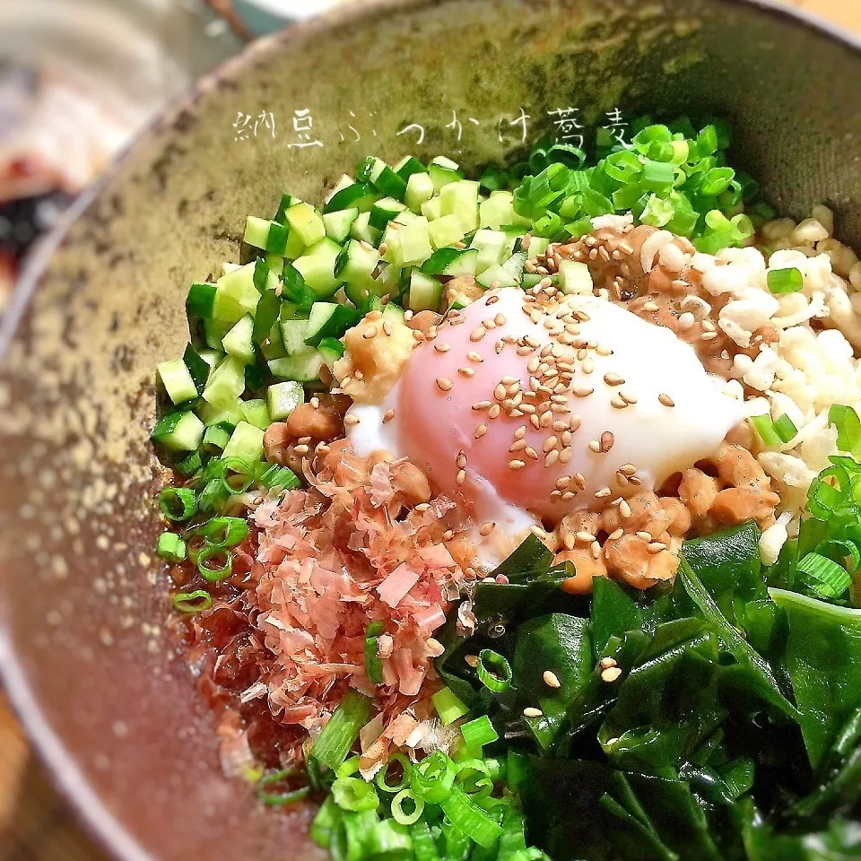 よーく混ぜて食べてね^ ^冷たい納豆ぶっかけ蕎麦|可爱多さん