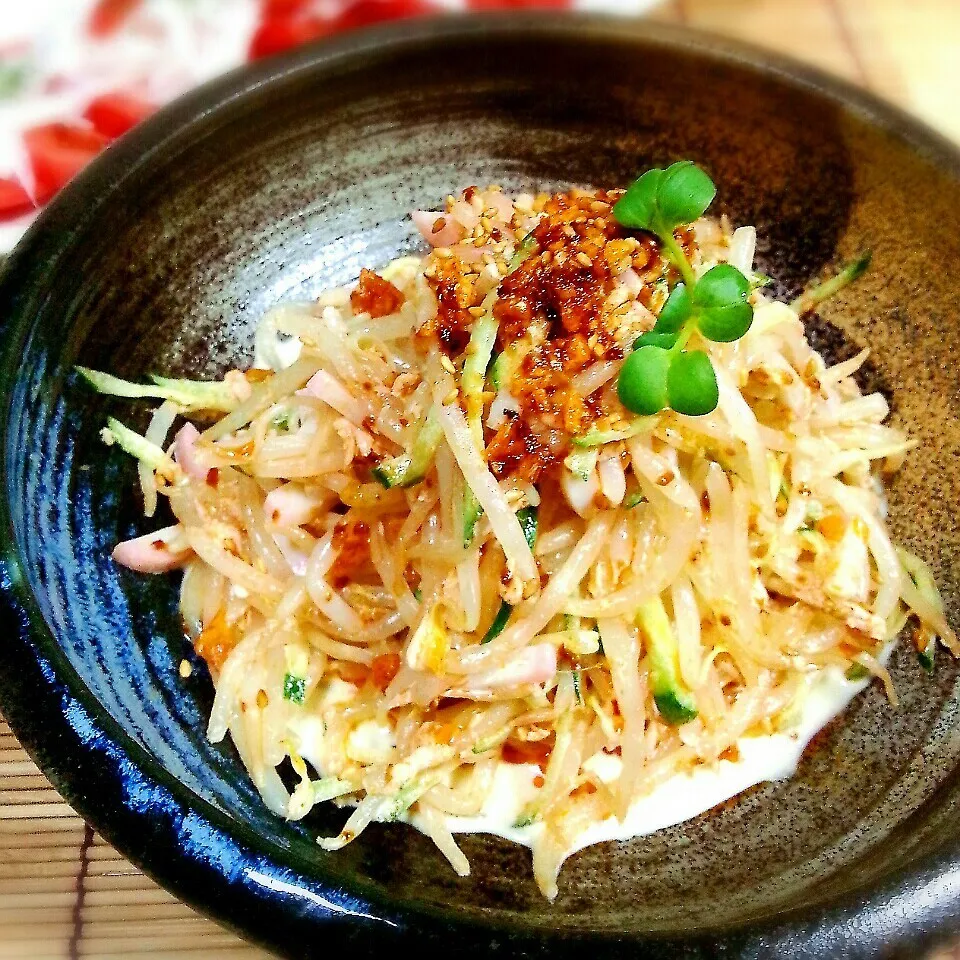 雨風食堂ちゃん☆ツナ&食べるラー油和え♪|akeminさん