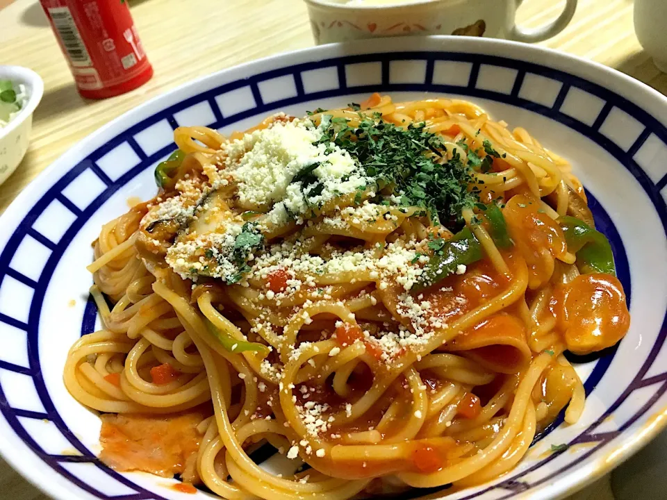 おうちナポリタン🍝|くっきいさん