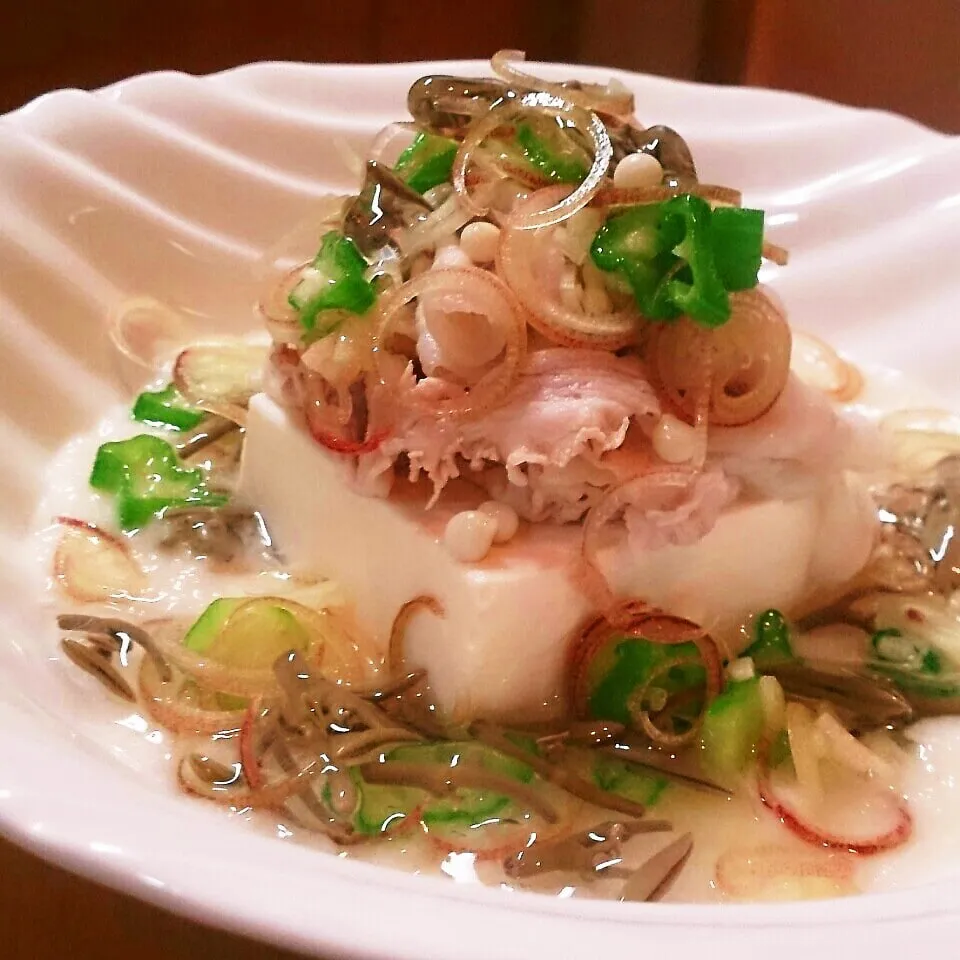 とろろと蓴菜の冷しゃぶ奴|mi_neneco♪さん