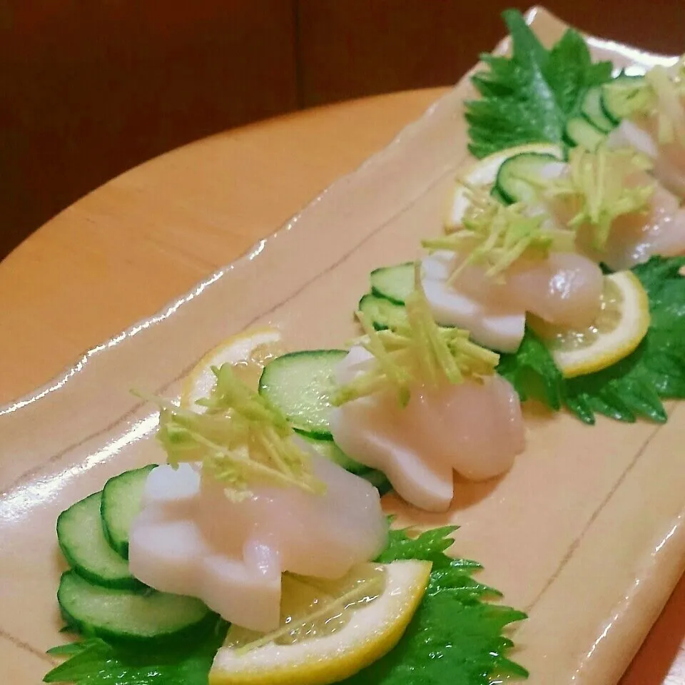 板わさとホタテのカルパッチョ風|mi_neneco♪さん